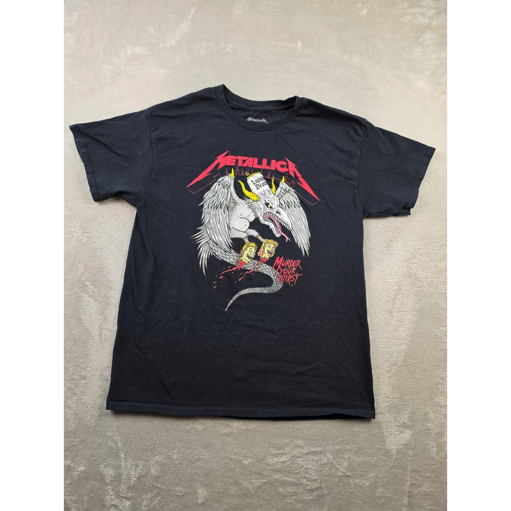 Metallica T-Shirt Mens L Fit M Black Liquid Death M72 World Tour 2023-24 Concert